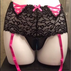 Black Garter Lingerie Panty